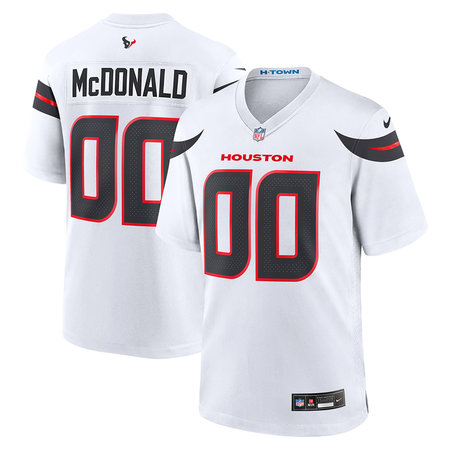 Men's Houston Texans Kayden McDonald White 2026 NFL Draft Game Jersey