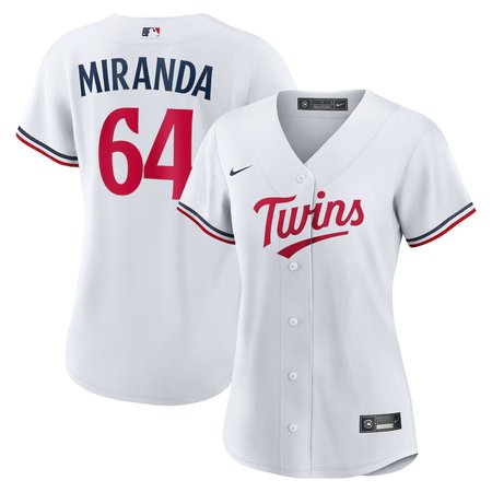 Women's Minnesota Twins #64 Jose Miranda Nike White Home Replica Jersey