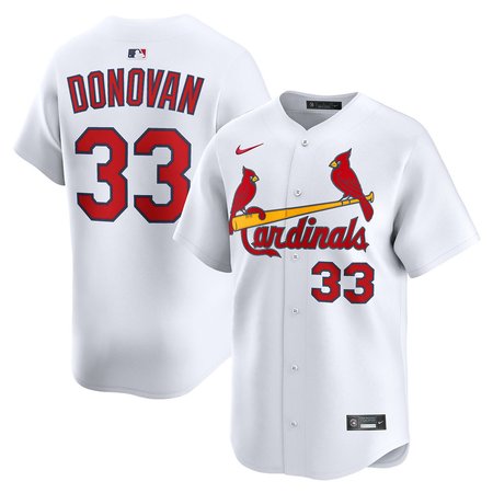 Men's St. Louis Cardinals #33 Brendan Donovan White Home Limited Jersey