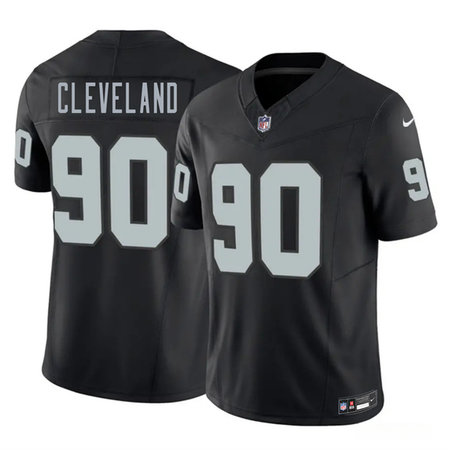 Men's Las Vegas Raiders #90 Brandon Cleveland Black 2026 NFL Draft Vapor F.U.S.E. Limited Jersey