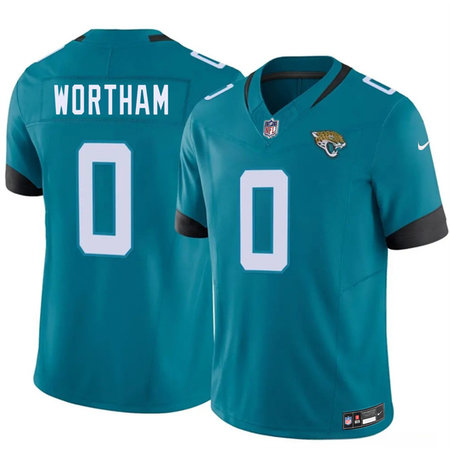 Youth Jacksonville Jaguars #0 Michael Wortham Teal 2026 NFL Draft Vapor F.U.S.E. Limited Jersey