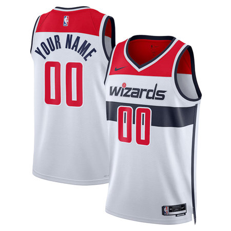 Men's Washington Wizards Nike White Swingman Association Edition Custom Jersey