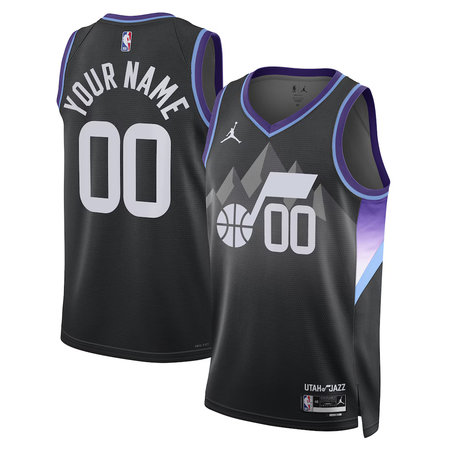 Women's Utah Jazz Black 2024/25 Statement Edition Swingman Custom Jersey