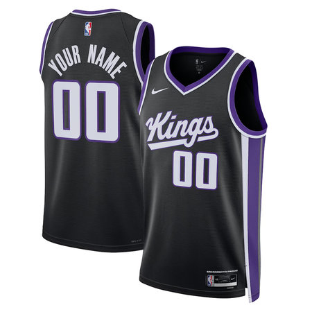 Women's Sacramento Kings Nike Black Swingman Association Edition Custom Jersey