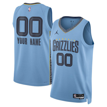 Men's Memphis Grizzlies Blue 2022/23 Swingman Statement Edition Custom Jersey