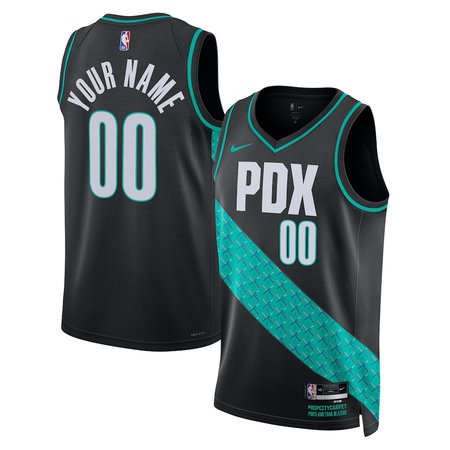 Women's Portland Trail Blazers Nike Black 2025/26 City Edition Swingman Custom Jersey