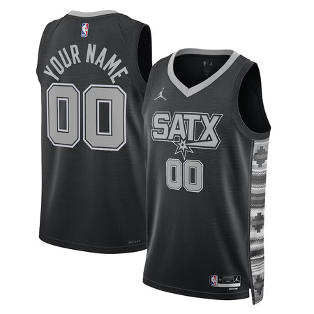 Women's San Antonio Spurs Black 2022/23 Swingman Statement Edition Custom Jersey