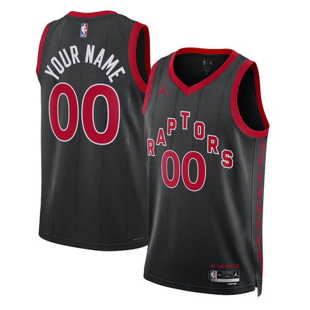 Women's Toronto Raptors Nike Black 2022/23 Swingman Statement Edition Custom Jersey