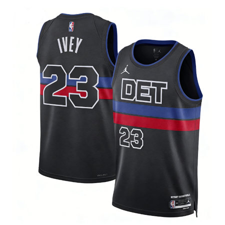 Women's Detroit Pistons #23 Jaden Ivey Black 2022/23 Swingman Statement Edition Jersey