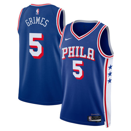 Youth Philadelphia 76ers #5 Quentin Grimes Blue Swingman Icon Edition Jersey