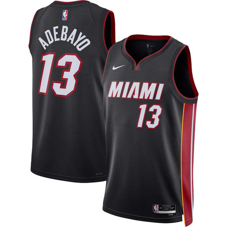 Men's Miami Heat #13 Bam Adebayo Nike Black Swingman Icon Edition Jersey