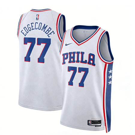 Women's Philadelphia 76ers #77 V. J. Edgecombe White 2022/23 Swingman Association Edition Jersey