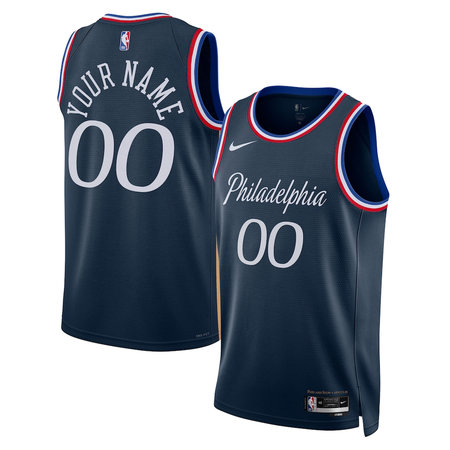Men's Philadelphia 76ers Nike Navy 2025/26 Swingman City Edition Custom Jersey
