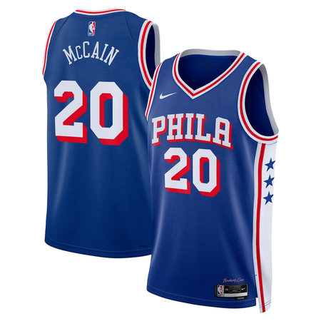 Men's Philadelphia 76ers #20 Jared McCain Blue Swingman Icon Edition Jersey