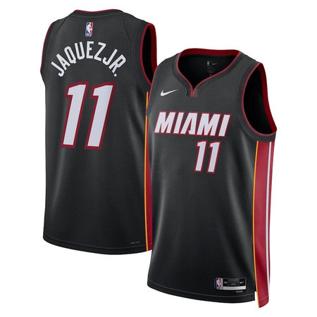 Men's Miami Heat #11 Jaime Jaquez Jr. Nike Black Swingman Icon Edition Jersey