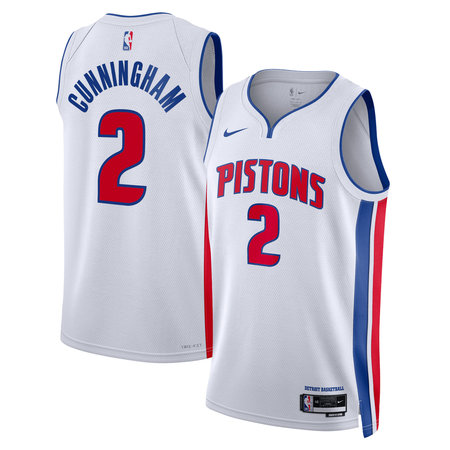 Youth Detroit Pistons #2 Cade Cunningham White Swingman Association Edition Jersey