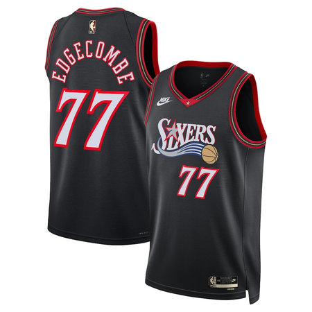 Women's Philadelphia 76ers #77 V. J. Edgecombe Nike Black Classic Edition Jersey
