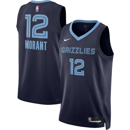 Women's Memphis Grizzlies #12 Ja Morant Nike Navy Swingman Icon Edition Jersey