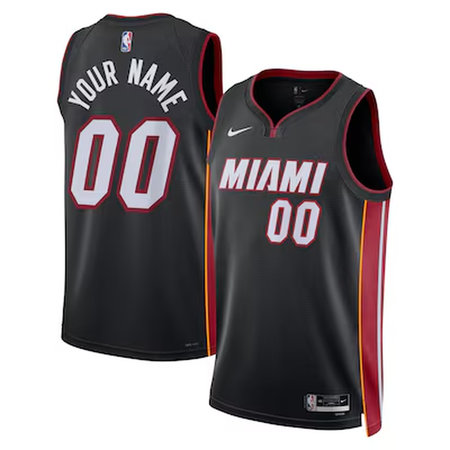 Women's Miami Heat Nike Black Swingman Icon Edition Custom Jersey