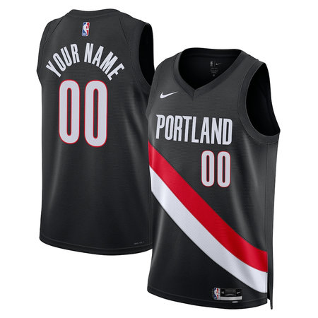 Women's Portland Trail Blazers Nike Black Swingman Icon Edition Custom Jersey