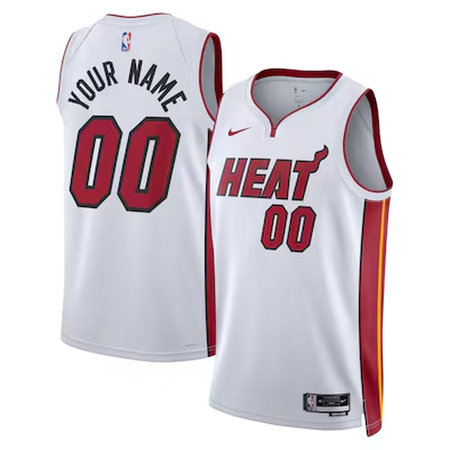 Women's Miami Heat Nike White Swingman Association Edition Custom Jersey