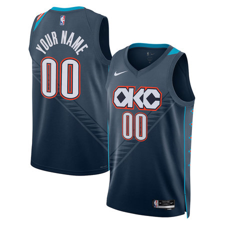 Women's Oklahoma City Thunder Nike Blue 2025/26 City Edition Swingman Custom Jersey