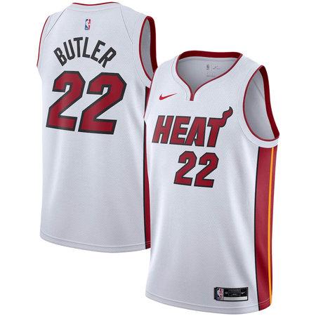 Men's Miami Heat #22 Jimmy Butler Nike White Swingman Player Association Edition Jersey