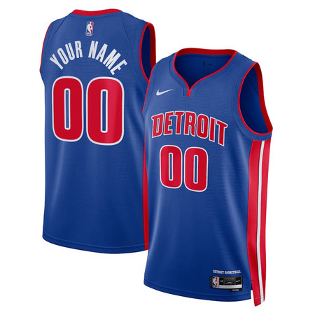 Women's Detroit Pistons Nike Blue Swingman Icon Edition Custom Jersey