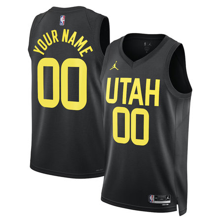 Men's Utah Jazz Black 2022/23 Swingman Statement Edition Custom Jersey
