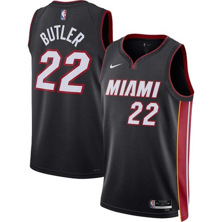 Women's Miami Heat #22 Jimmy Butler Nike Black Swingman Icon Edition Jersey
