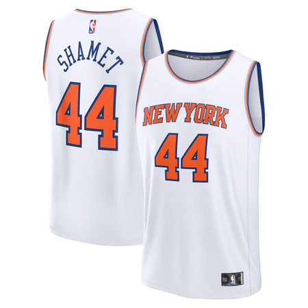 Men's New York Knicks #44 Landry Shamet White Stitched Basketball Jersey