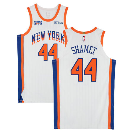 Men's New York Knicks #44 Landry Shamet White Stitched Basketball Jersey