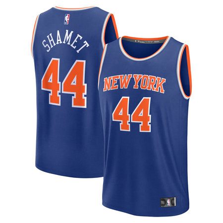 Men's New York Knicks #44 Landry Shamet Blue Stitched Basketball Jersey