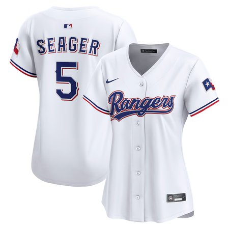 Women's Texas Rangers #5 Corey Seager White Home Limited Jersey