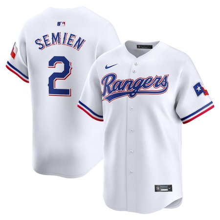 Men's Texas Rangers #2 Marcus Semien White Home Limited Player Jersey