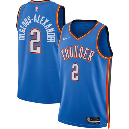 Men's Oklahoma City Thunder #2 Shai Gilgeous-Alexander Nike Blue Swingman Icon Edition Jersey Men's Oklahoma City Thunder #2 Shai Gilgeous-Alexander Nike Blue Swingman Icon Edition Jersey