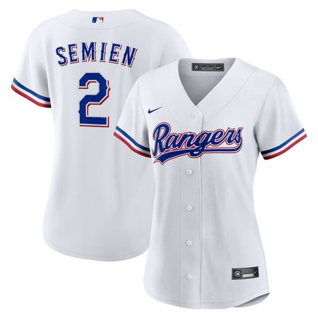 Women's Texas Rangers #2 Marcus Semien White Home Replica Player Jersey