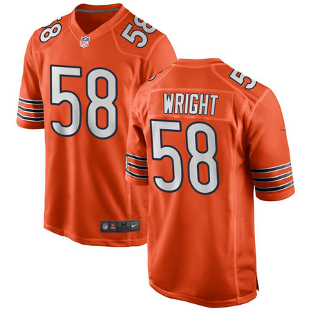 Youth Chicago Bears #58 Darnell Wright Nike Orange Retired Player Alternate Game Jersey