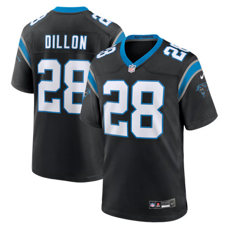 Men's Carolina Panthers #28 AJ Dillon Nike Black Team Game Jersey Men's Carolina Panthers #28 AJ Dillon Nike Black Team Game Jersey