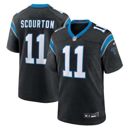 Men's Carolina Panthers #11 Nic Scourton Nike Black Team Game Jersey Men's Carolina Panthers #11 Nic Scourton Nike Black Team Game Jersey