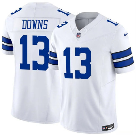Men's Dallas Cowboys #13 Caleb Downs White 2026 Draft Vapor F.U.S.E Untouchable Limited Stitched Football Jersey