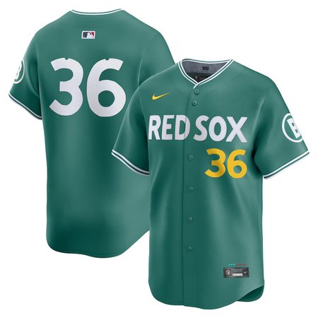 Men's Boston Red Sox #36 Triston Casas Nike Green 2025 City Connect Limited Player Jersey