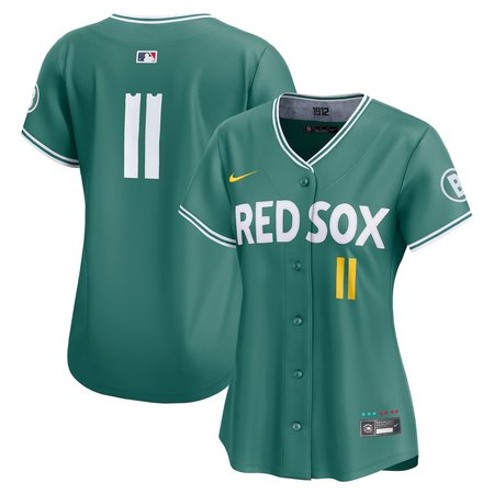 Women's Boston Red Sox #11 Rafael Devers Green 2025 City Connect Limited Jersey
