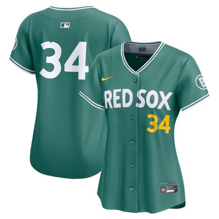 Women's Boston Red Sox #34 David Ortiz Green 2025 City Connect Limited Retired Player Jersey