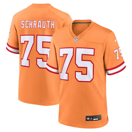 Men's Tampa Bay Buccaneers #75 Billy Schrauth Nike Orange Alternate Game Jersey