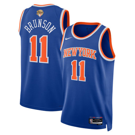 Men's New York Knicks #11 Jalen Brunson Nike Blue 2026 NBA Finals Patch Swingman Icon Edition Jersey Men's New York Knicks #11 Jalen Brunson Nike Blue 2026 NBA Finals Patch Swingman Icon Edition Jersey