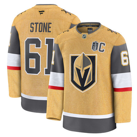Men's Vegas Golden Knights #61 Mark Stone Gold 2026 Stanley Cup Final Premium Jersey