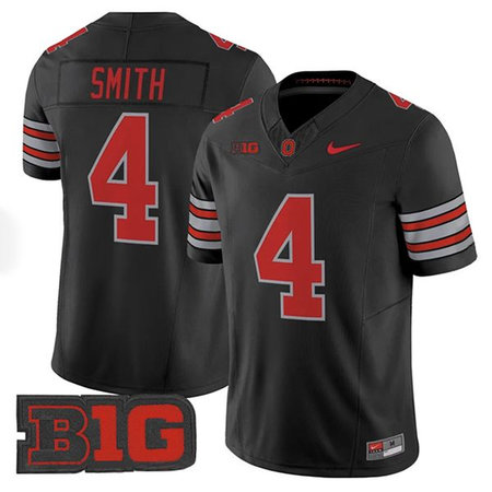 Men's Ohio State Buckeyes #4 Jeremiah Smith Black 2025/26 Vapor F.U.S.E. Limited Stitched Jersey
