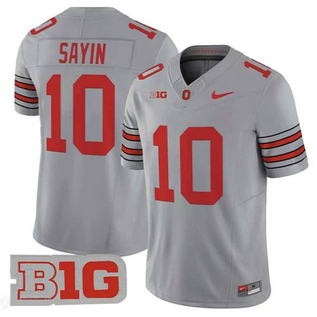 Men's Ohio State Buckeyes #10 Julian Sayin Gray 2025/26 Vapor F.U.S.E. Limited Stitched Jersey