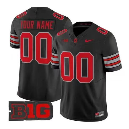 Men's Ohio State Buckeyes Black 2025/26 Vapor F.U.S.E. Limited Stitched Custom Jersey